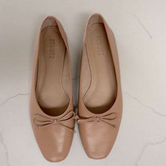Schutz Arissa Ballet Flat EUC size 8.5B Tan/Nude - Picture 3 of 8